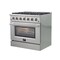 Forno Galiano Gold Professional 36In. Freestanding Gas Range FFSGS6244-36 - alternate 2